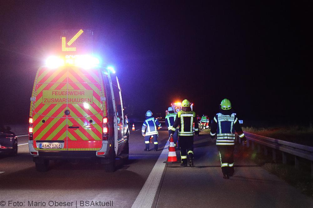 Verkehrsunfall A8 Jettingen-Scheppach 09.11.2021