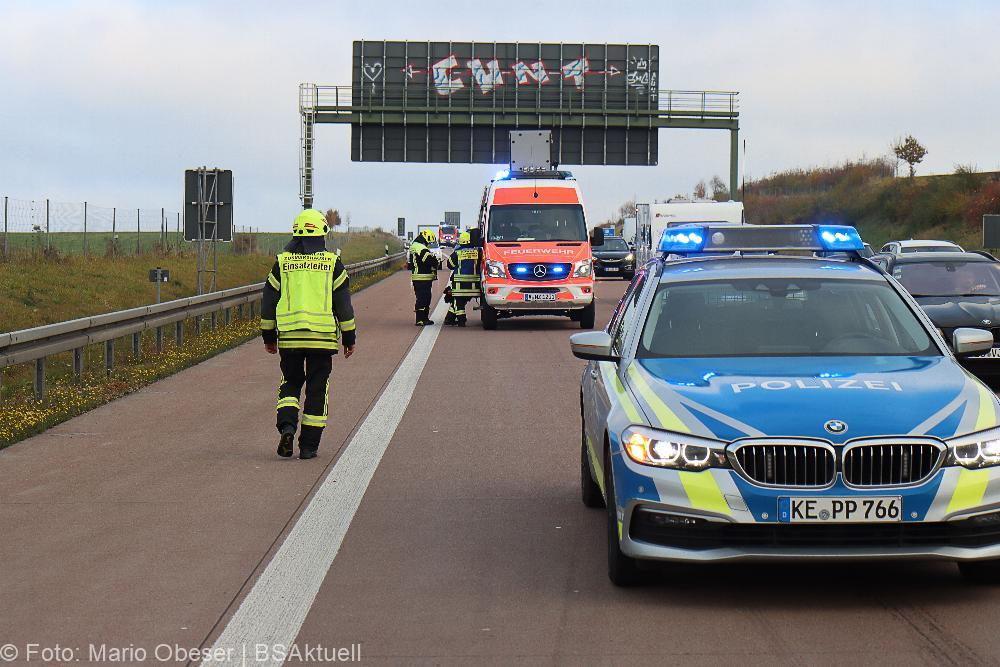 Unfall auf der A8 bei Burgau am 06.11.2021