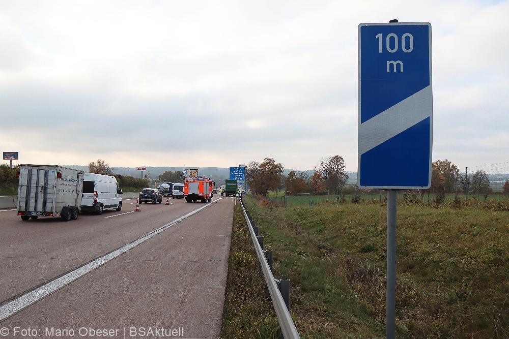 Unfall auf der A8 bei Burgau am 06.11.2021