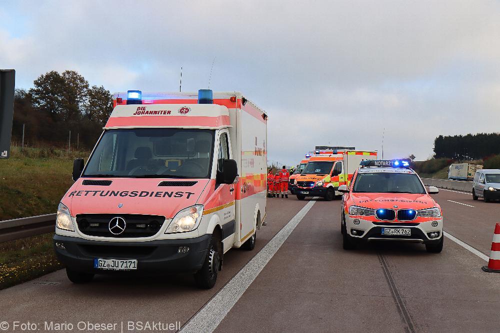 Unfall auf der A8 bei Burgau am 06.11.2021