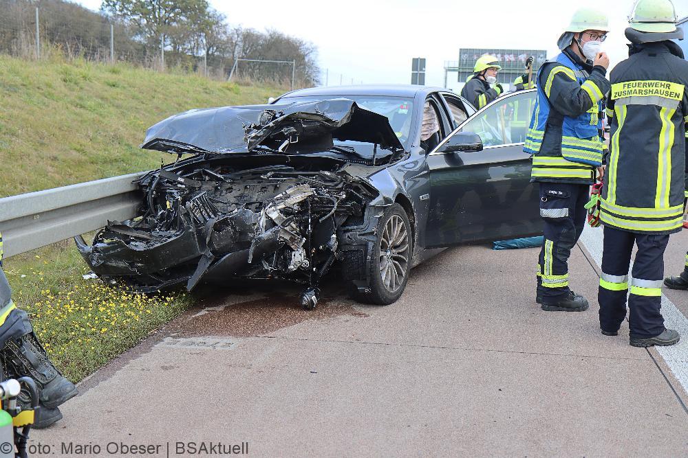 Unfall auf der A8 bei Burgau am 06.11.2021