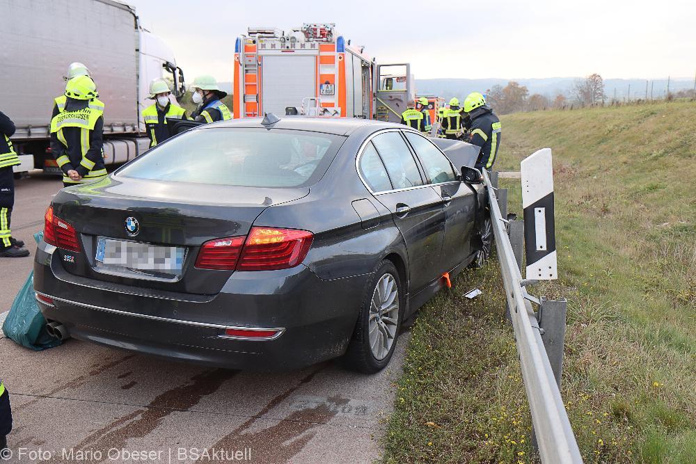 Unfall auf der A8 bei Burgau am 06.11.2021