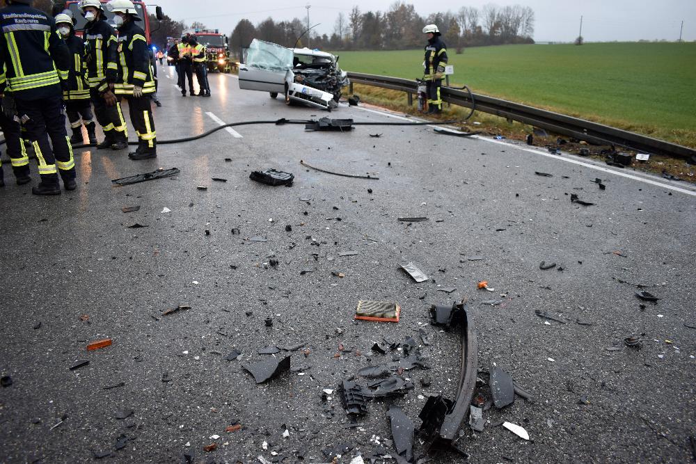 Schwerer Unfall auf der B12 bei Kaufbeuren