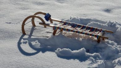 Rodel Schlitten Schnee