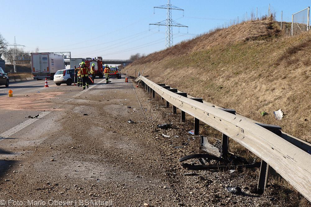 Verkehrsunfall A8 bei Günzburg