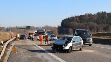 Verkehrsunfall A8 bei Günzburg
