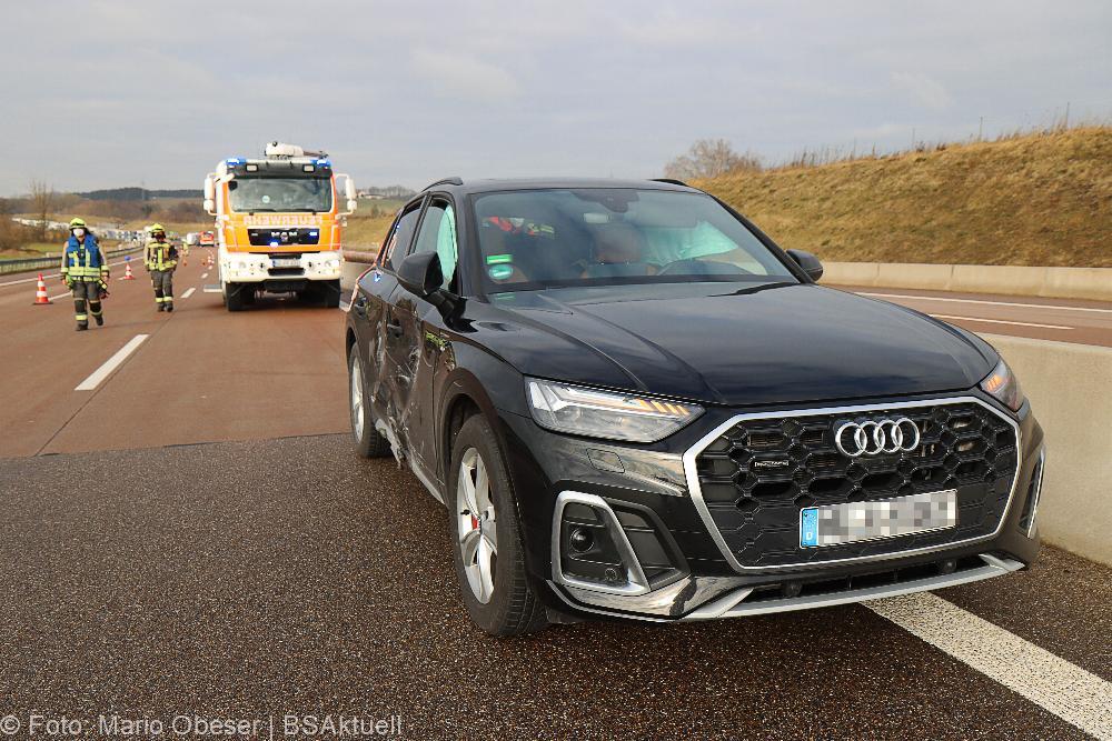 Unfall A8 Günzburg - Burgau am 11.01.2022