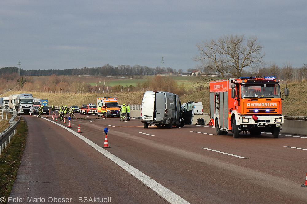 Unfall A8 Günzburg - Burgau am 11.01.2022