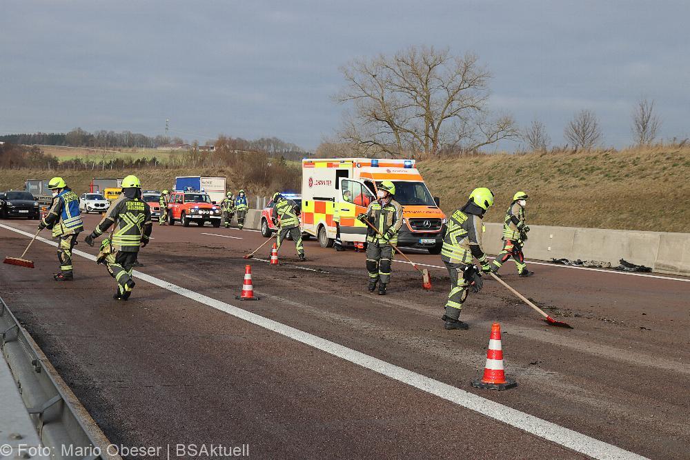 Unfall A8 Günzburg - Burgau am 11.01.2022