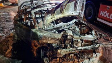 Unfall Pkw-Brand A8 Kreuz Ulm-Elchingen