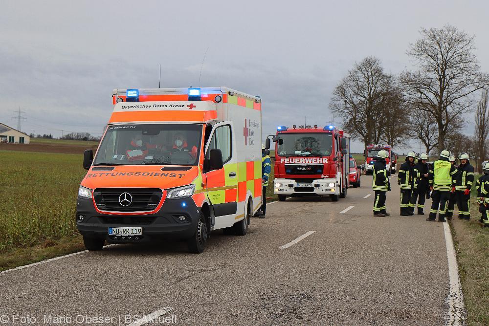Unfall Staatsstraße 2023 Rieden - Kissendorf