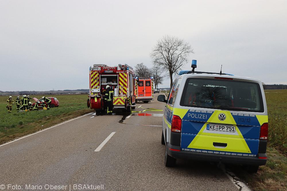 Unfall Staatsstraße 2023 Rieden - Kissendorf