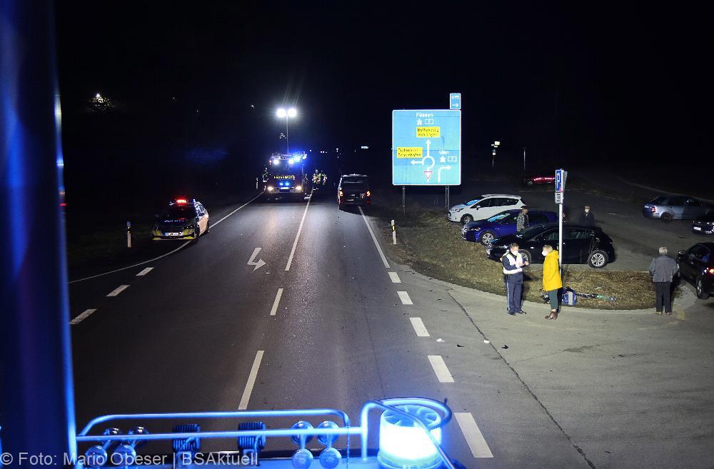 Pkw erfasst Fussgänger Weißenhorn NU14