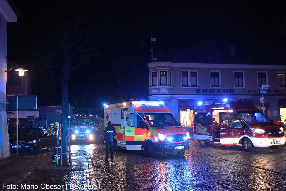 Pkw gegen Hauswand Burgau