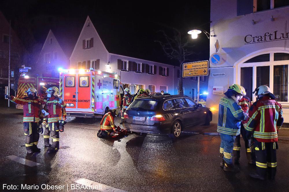 Pkw gegen Hauswand Burgau