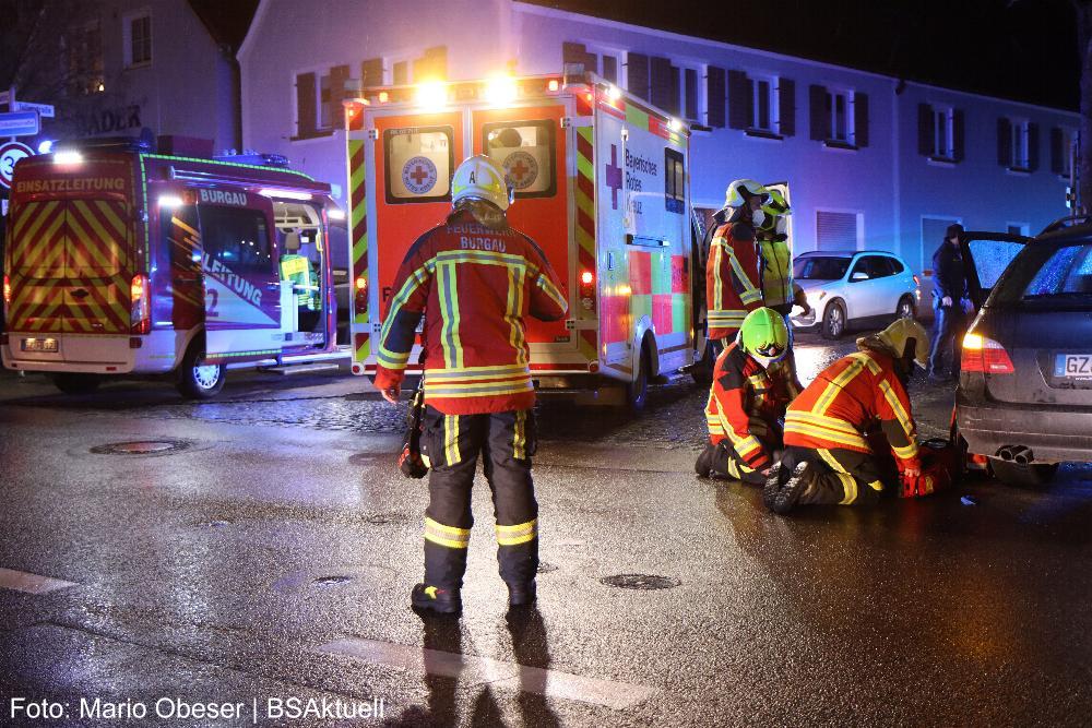 Pkw gegen Hauswand Burgau