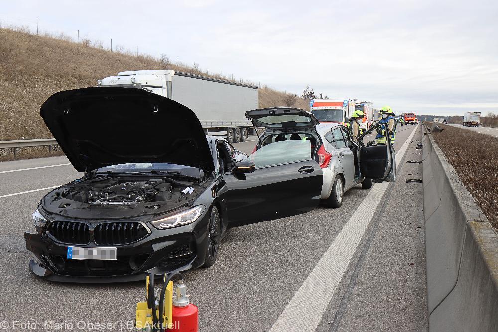 Unfall A8 Günzburg-Leipheim