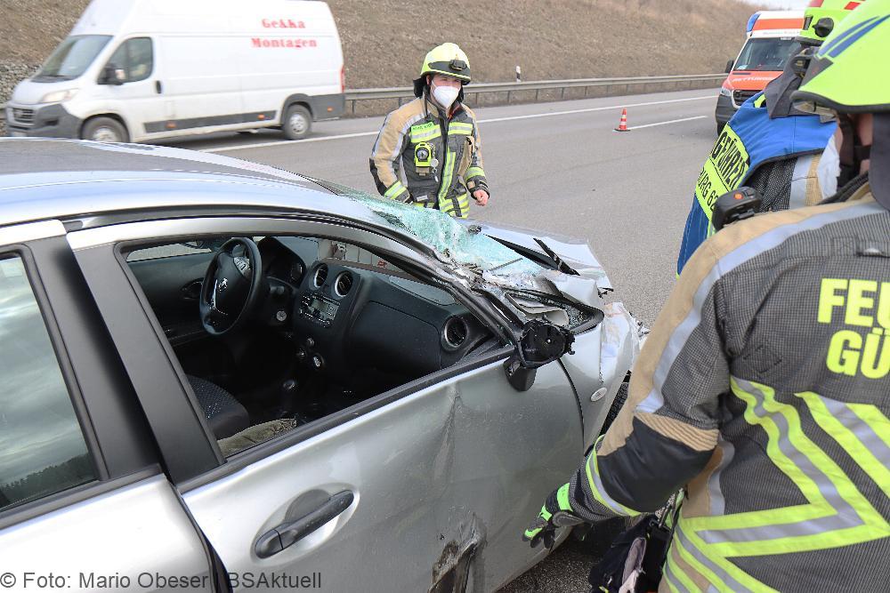 Unfall A8 Günzburg-Leipheim