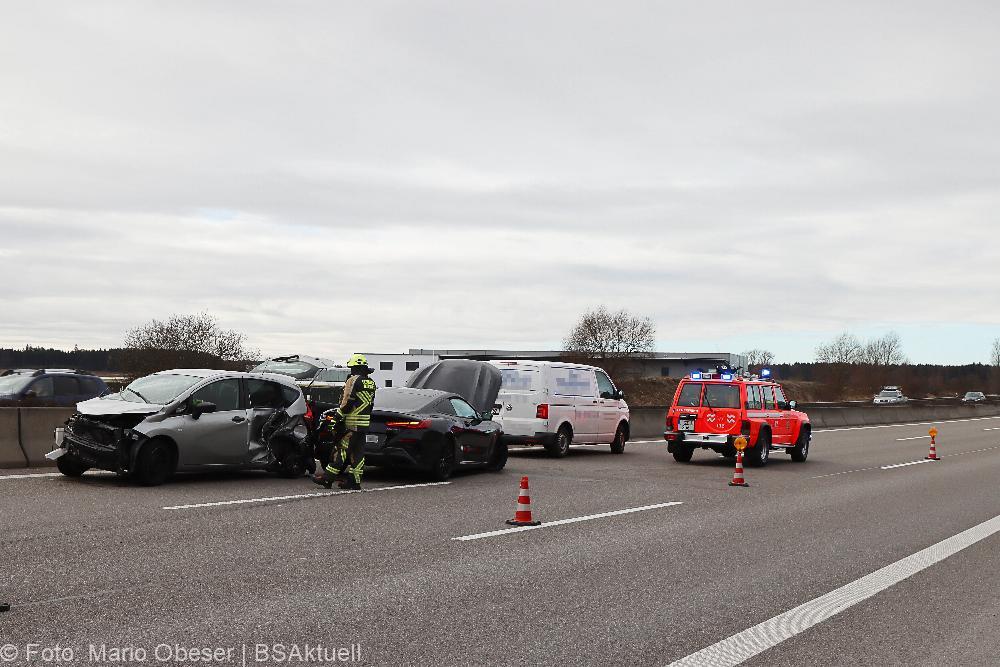 Unfall A8 Günzburg-Leipheim