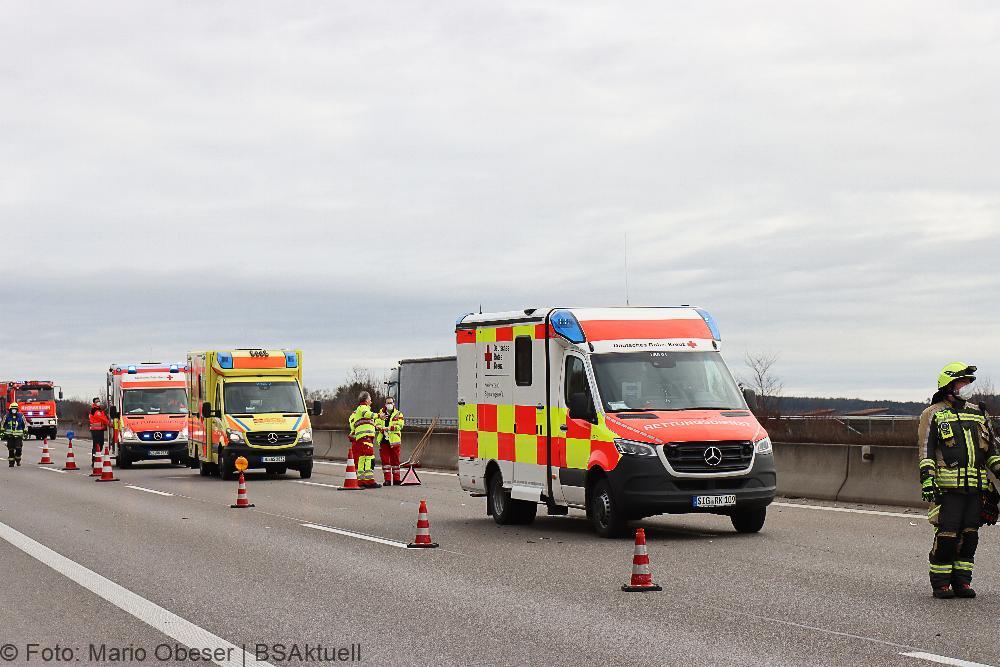 Unfall A8 Günzburg-Leipheim
