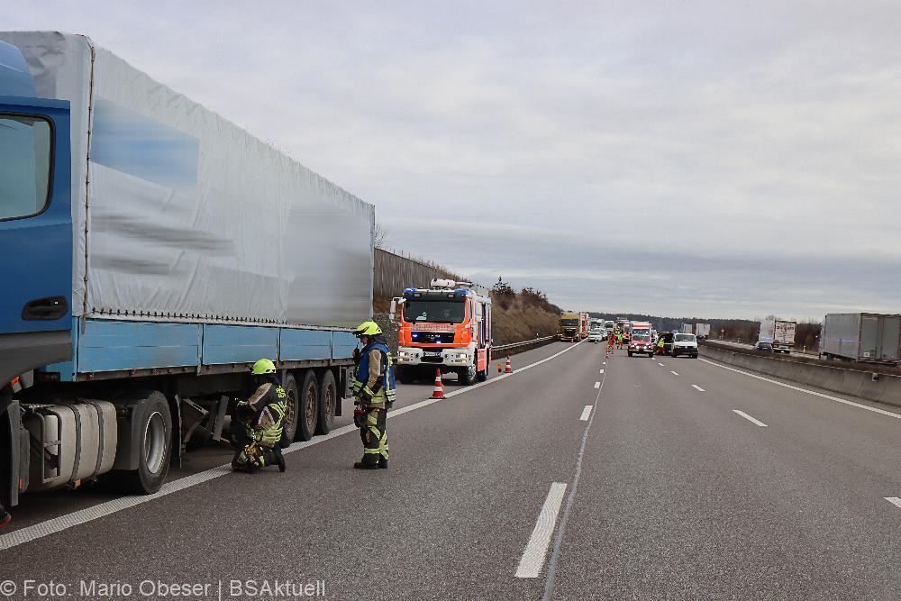 Unfall A8 Günzburg-Leipheim