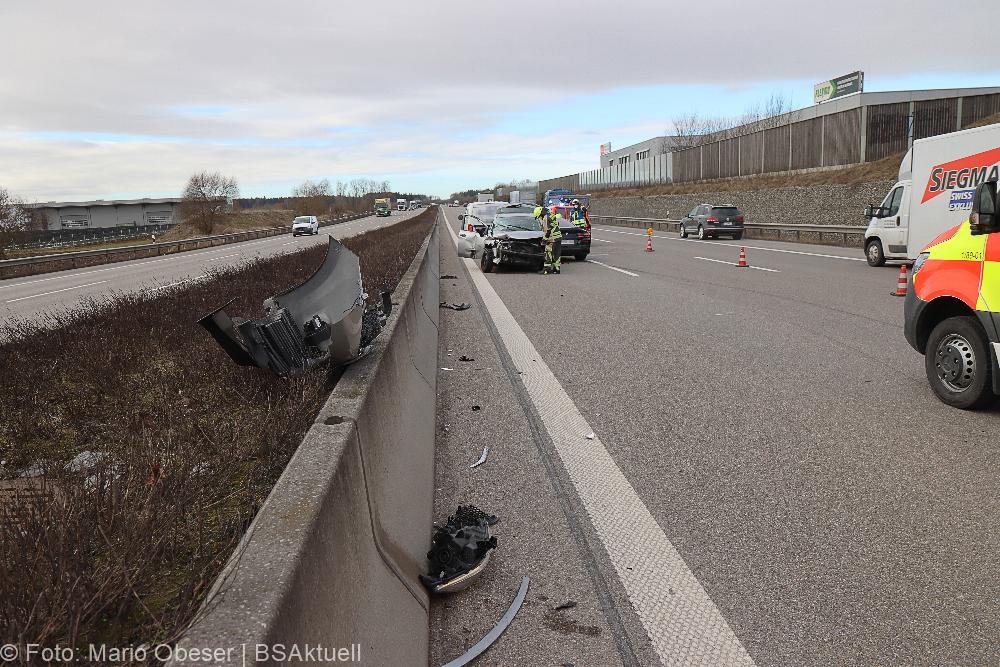 Unfall A8 Günzburg-Leipheim