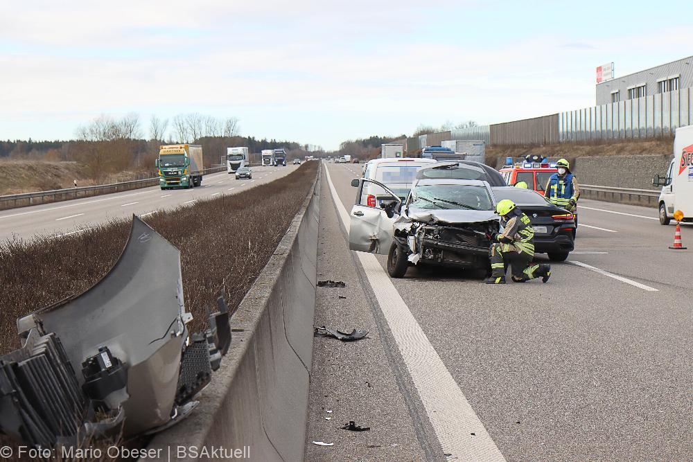 Unfall A8 Günzburg-Leipheim