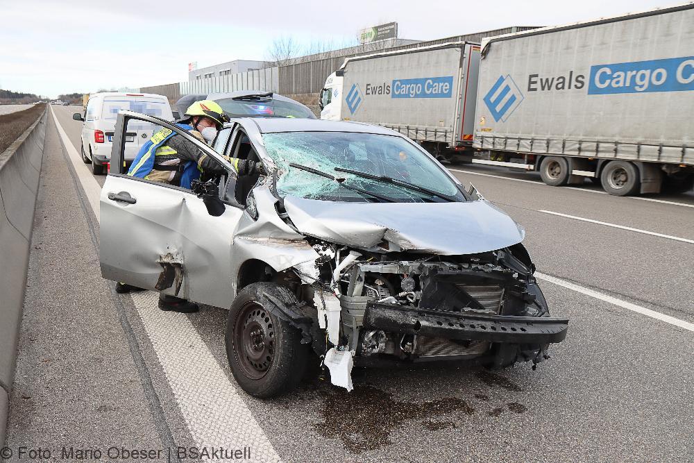 Unfall A8 Günzburg-Leipheim