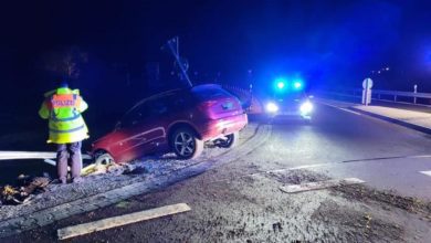 Unfall Kreisverkehr Gundelfingen