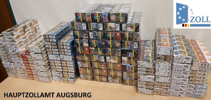 102 Stangen Schmuggelzigaretten Zoll