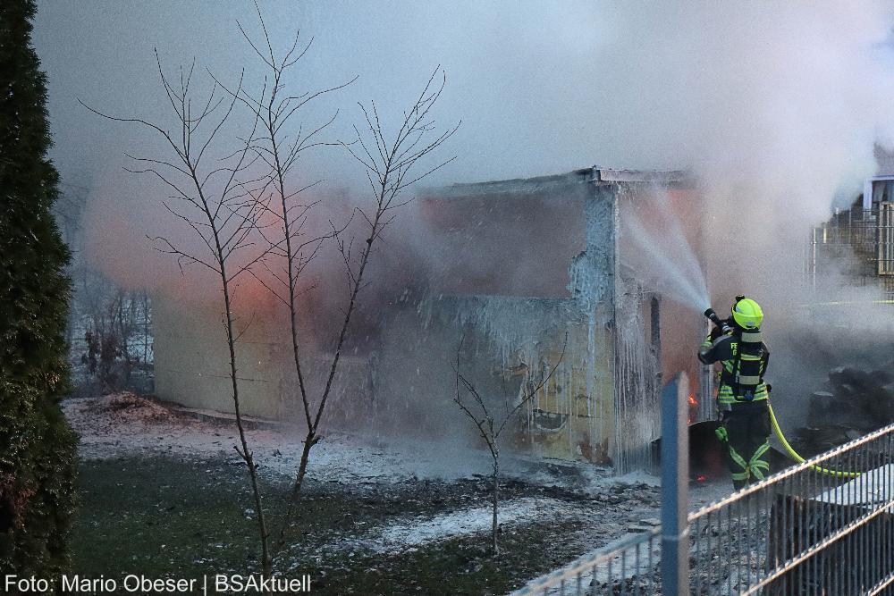 Brand Gartenhütte Günzburg