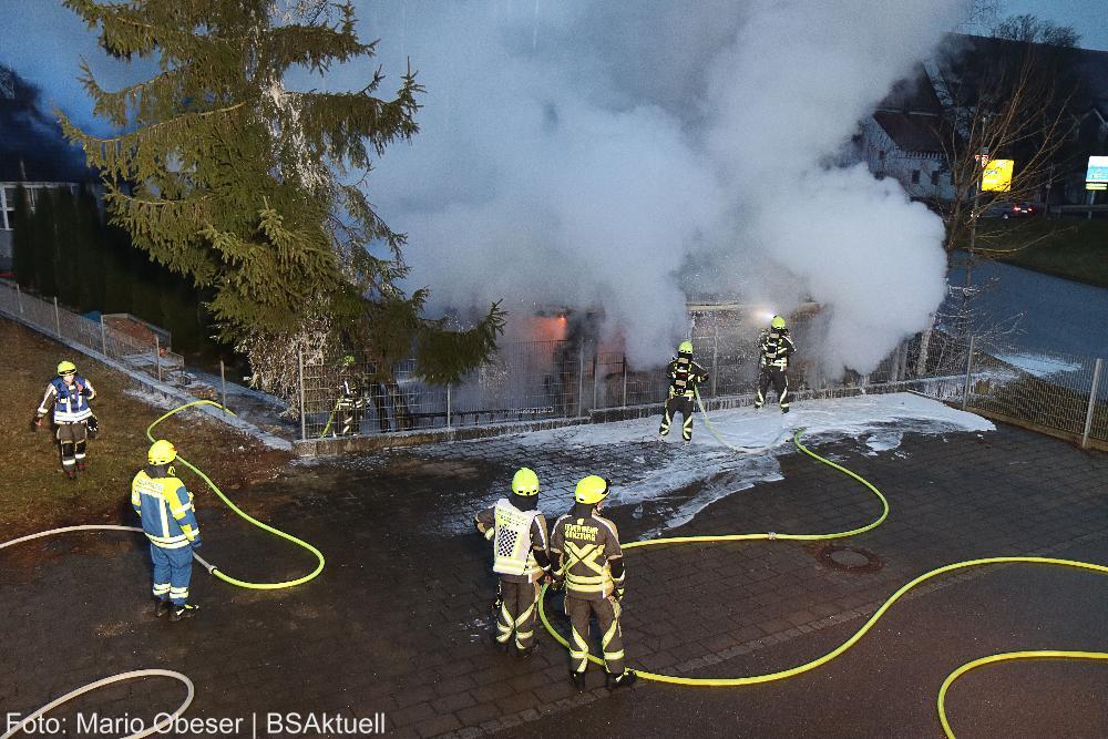 Brand Gartenhütte Günzburg