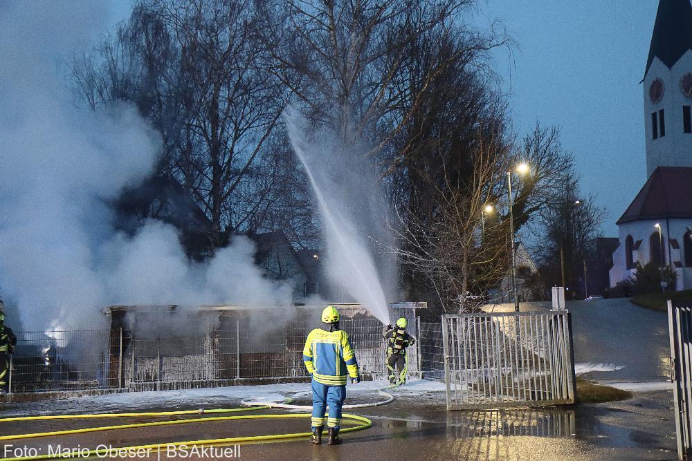 Brand Gartenhütte Günzburg
