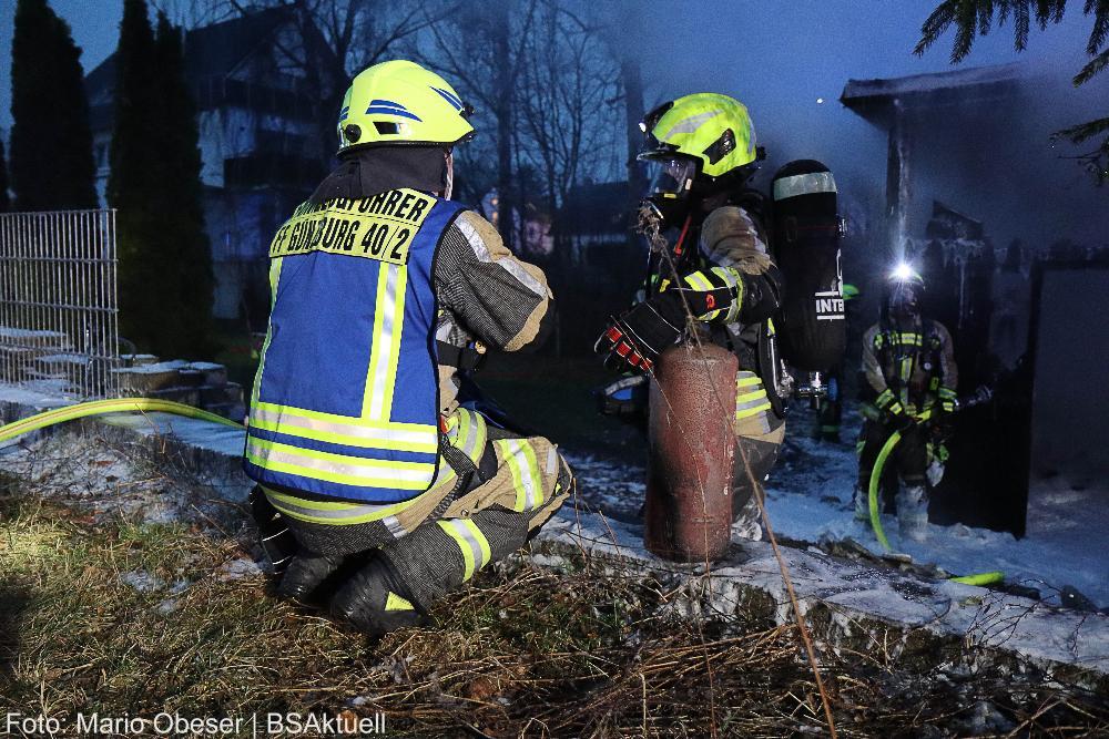Brand Gartenhütte Günzburg