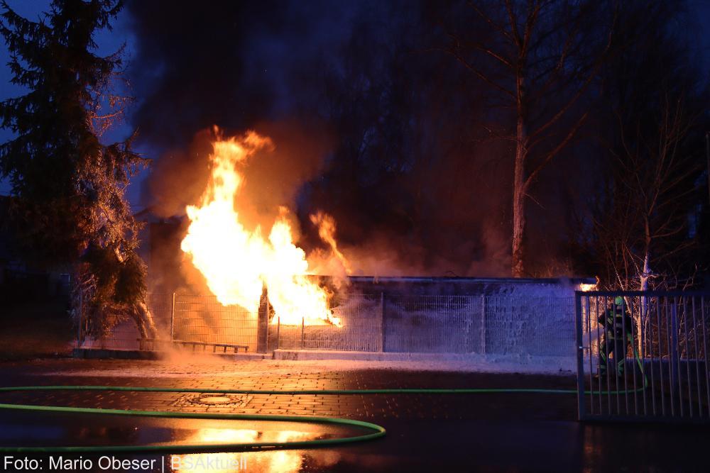 Brand Gartenhütte Günzburg