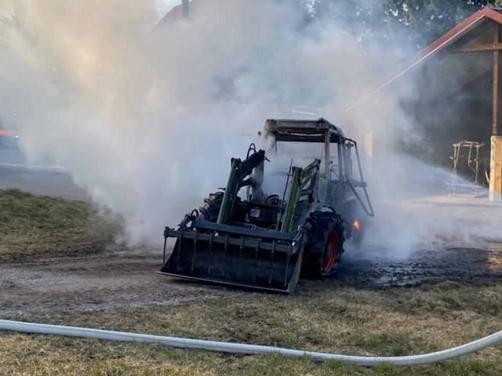 Brand Traktor Uttenhofen 05.03.2022