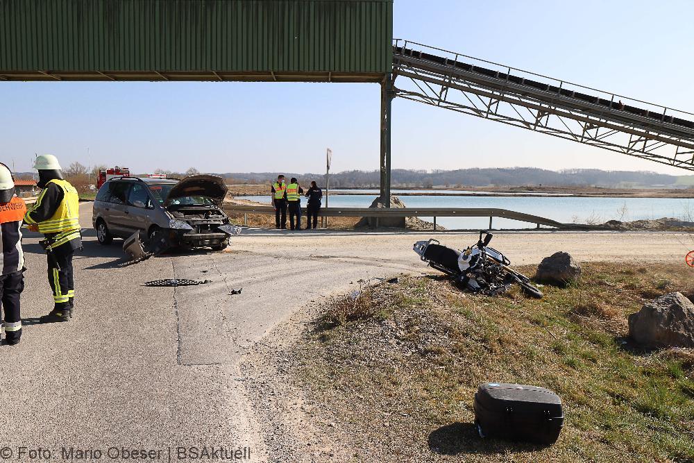 Unfall Motorrad Pkw Lauingen Weisingen