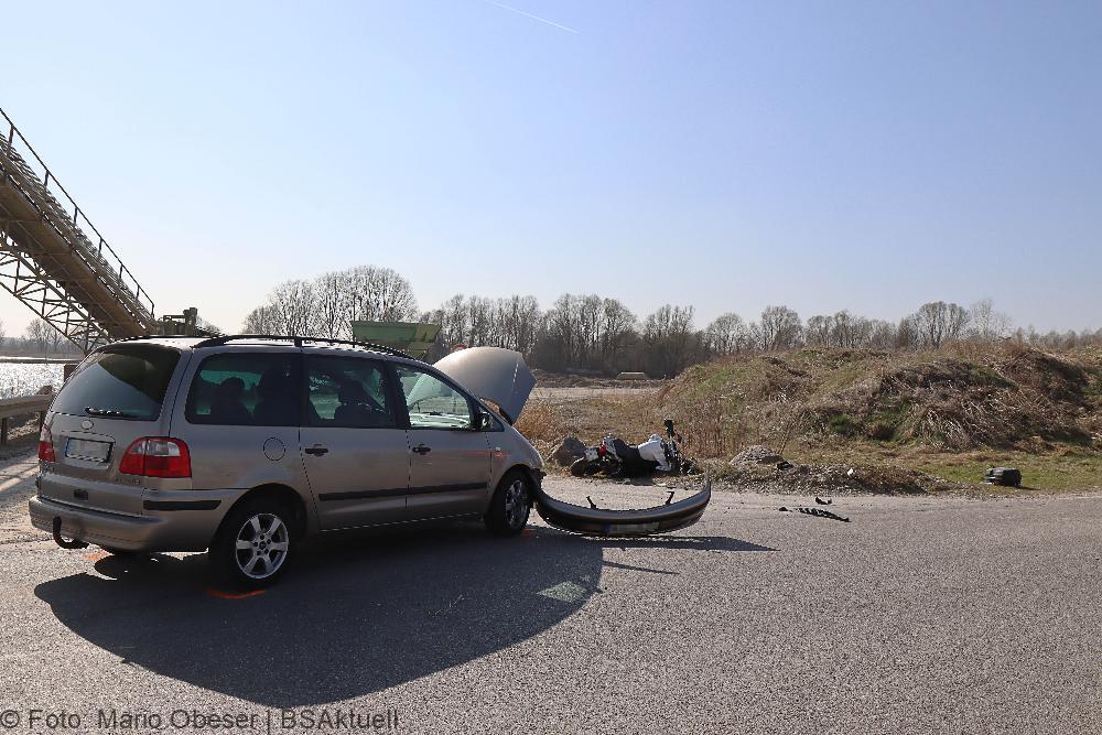 Unfall Motorrad Pkw Lauingen Weisingen