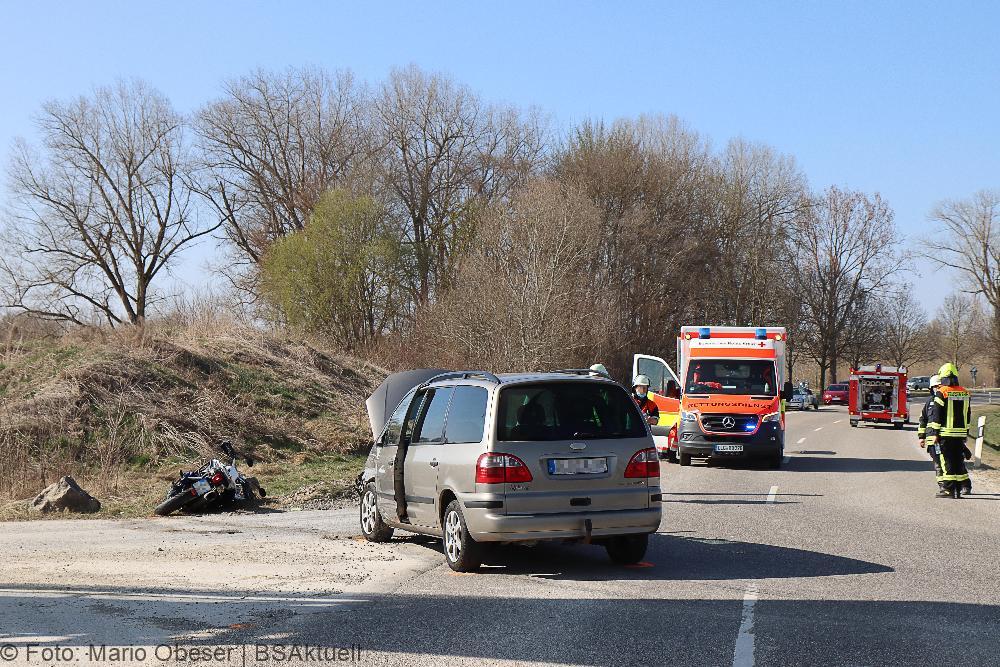 Unfall Motorrad Pkw Lauingen Weisingen