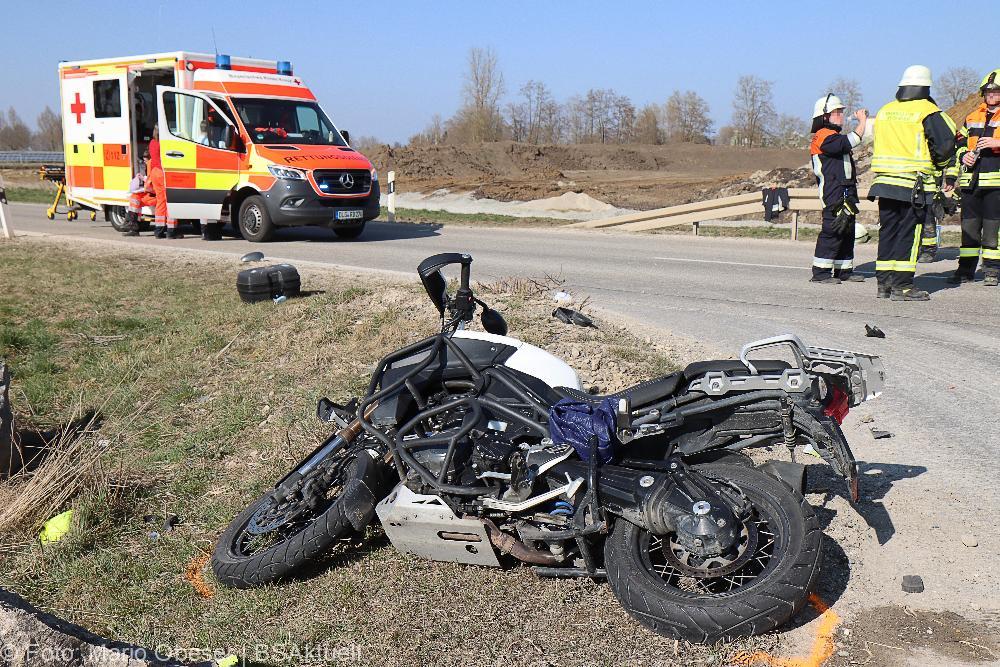 Unfall Motorrad Pkw Lauingen Weisingen
