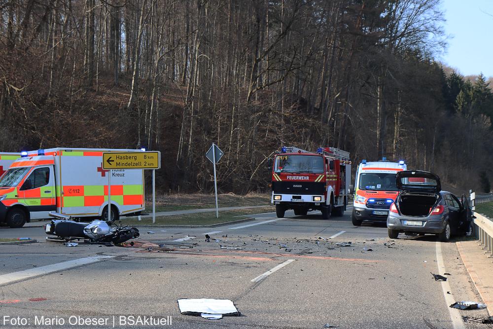 Unfall Premach Motorrad Pkw
