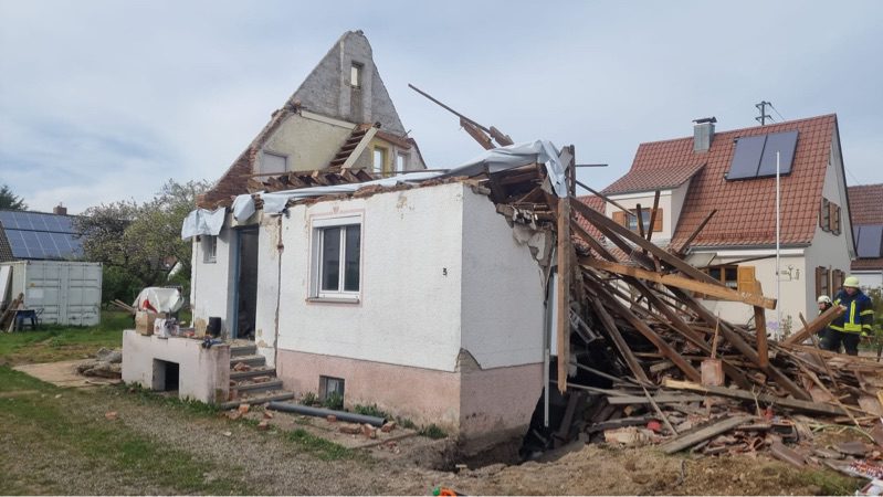 Memmingen Dach eingestürzt