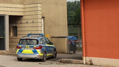 Bahnhof Günzburg Polizeifahrzeug