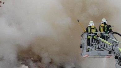 Drehleiter Dachstuhlbrand