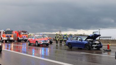 Unfall A8 Günzburg - Leipheim 26042022