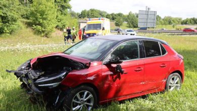 Unfall A8 AS Leipheim Ausfahrt 09072022