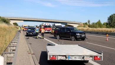 Unfall A8 Leipheim - Kreuz Elchingen 17072022