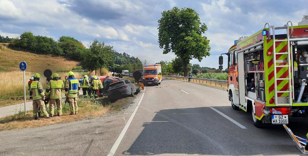 Unfall Höselhurst Wattenweiler B16 27072022