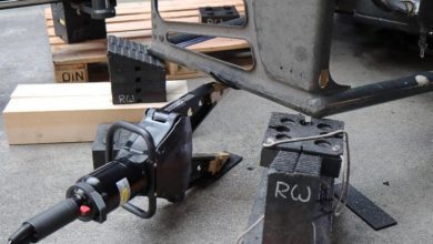 Stapler Unfall gekippt