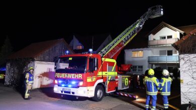 Brand im Keller eines Mehrfamilienhauses in Ichenhausen.